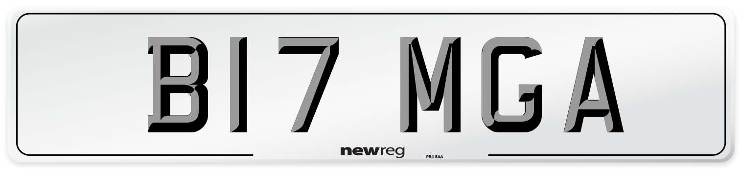 B17 MGA Number Plate from New Reg